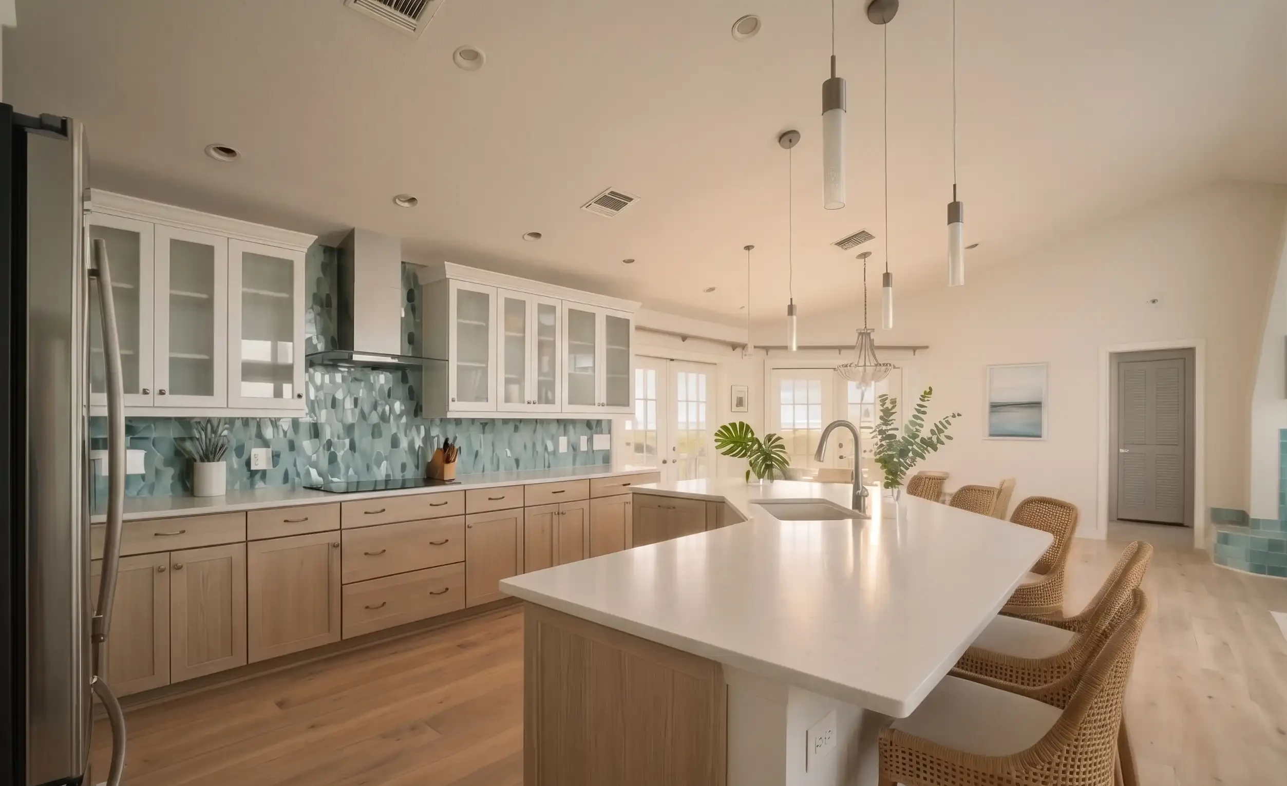Transitional Coastal Profile Kitchen Remodel in Naples, FL by Cutting Edge Contractors project photo