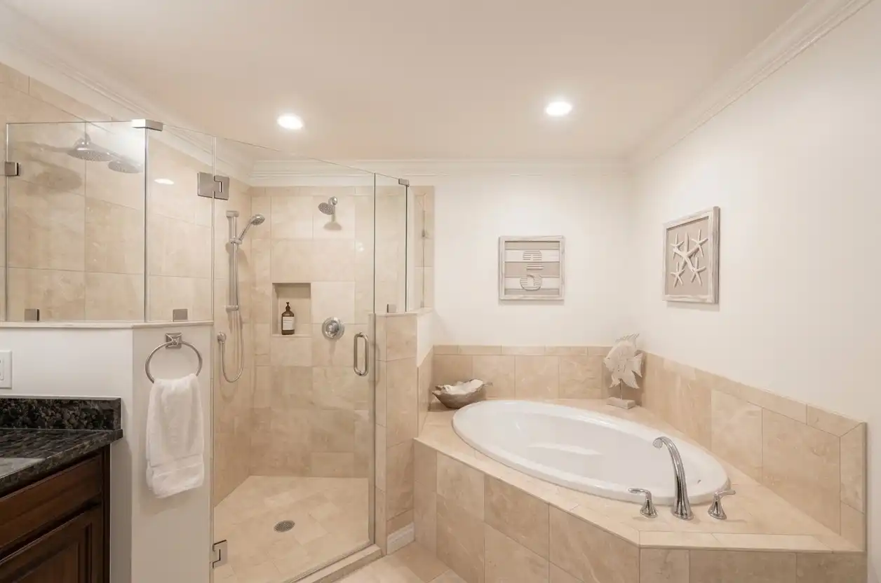 Bonita national bathroom after Remodel by Cutting Edge