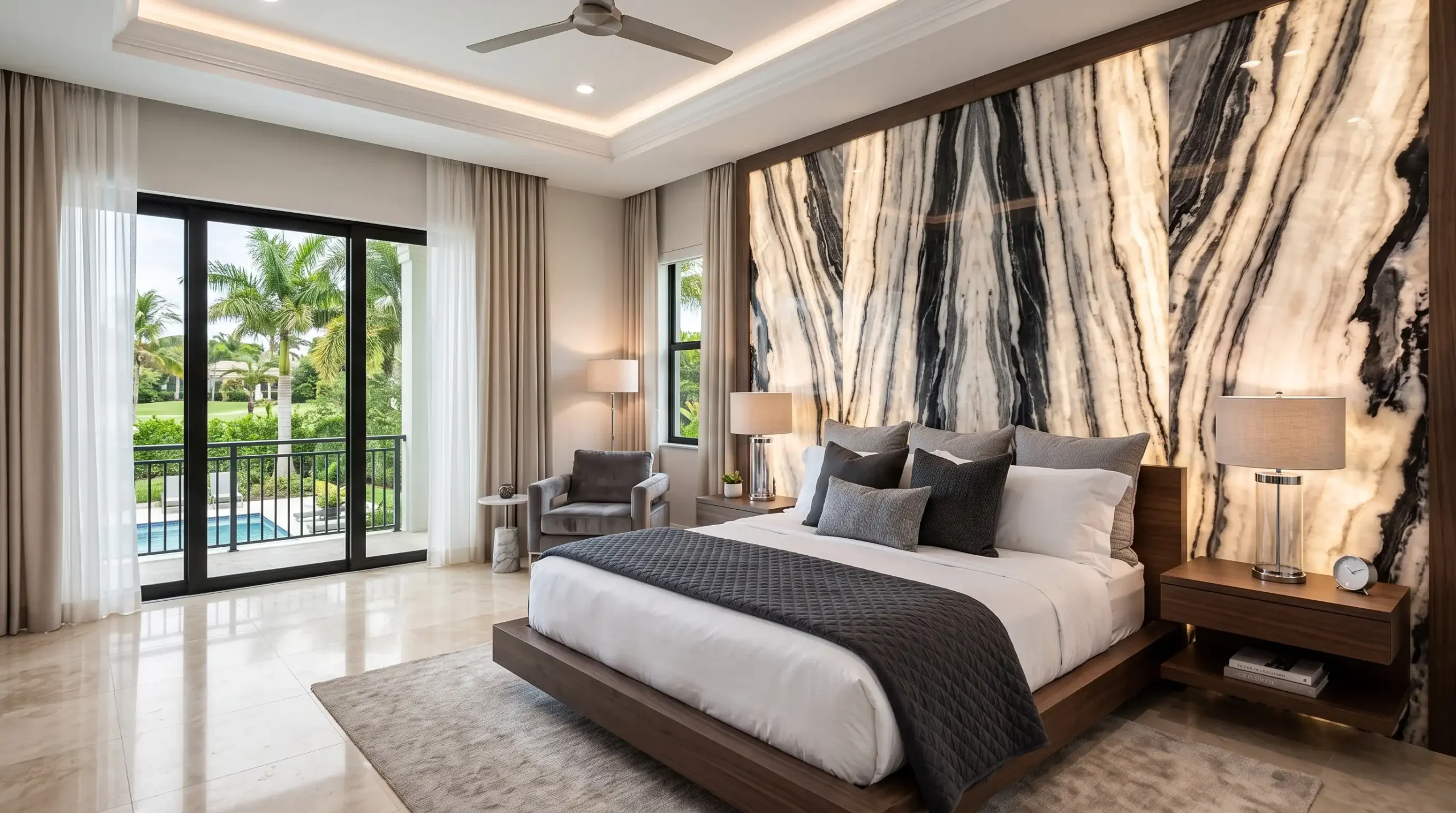 Designer Stone Panels Master Bedroom by Cutting Edge Bonita Springs (1)