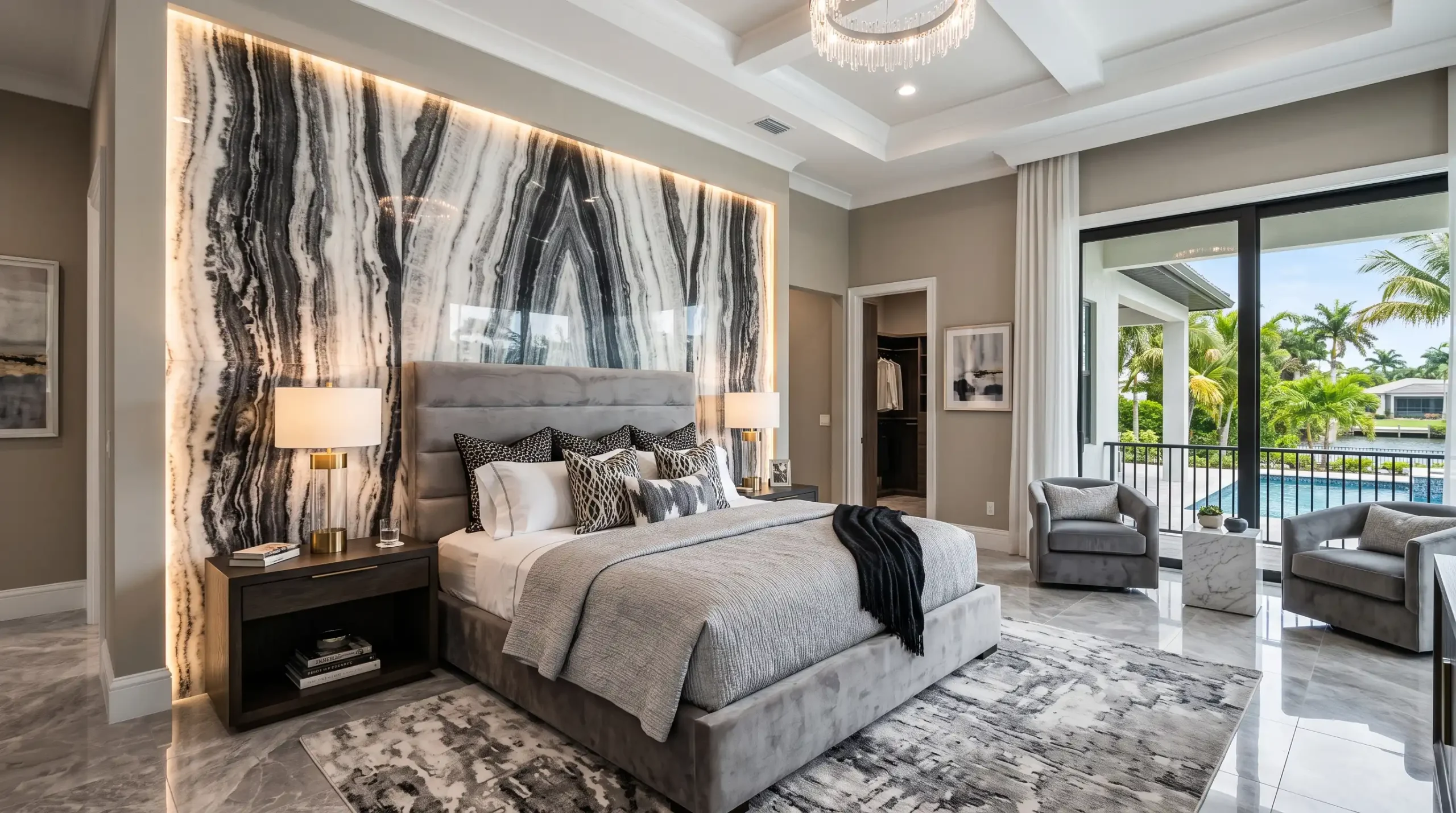 Designer Stone Panels Master Bedroom by Cutting Edge Bonita Springs (2)
