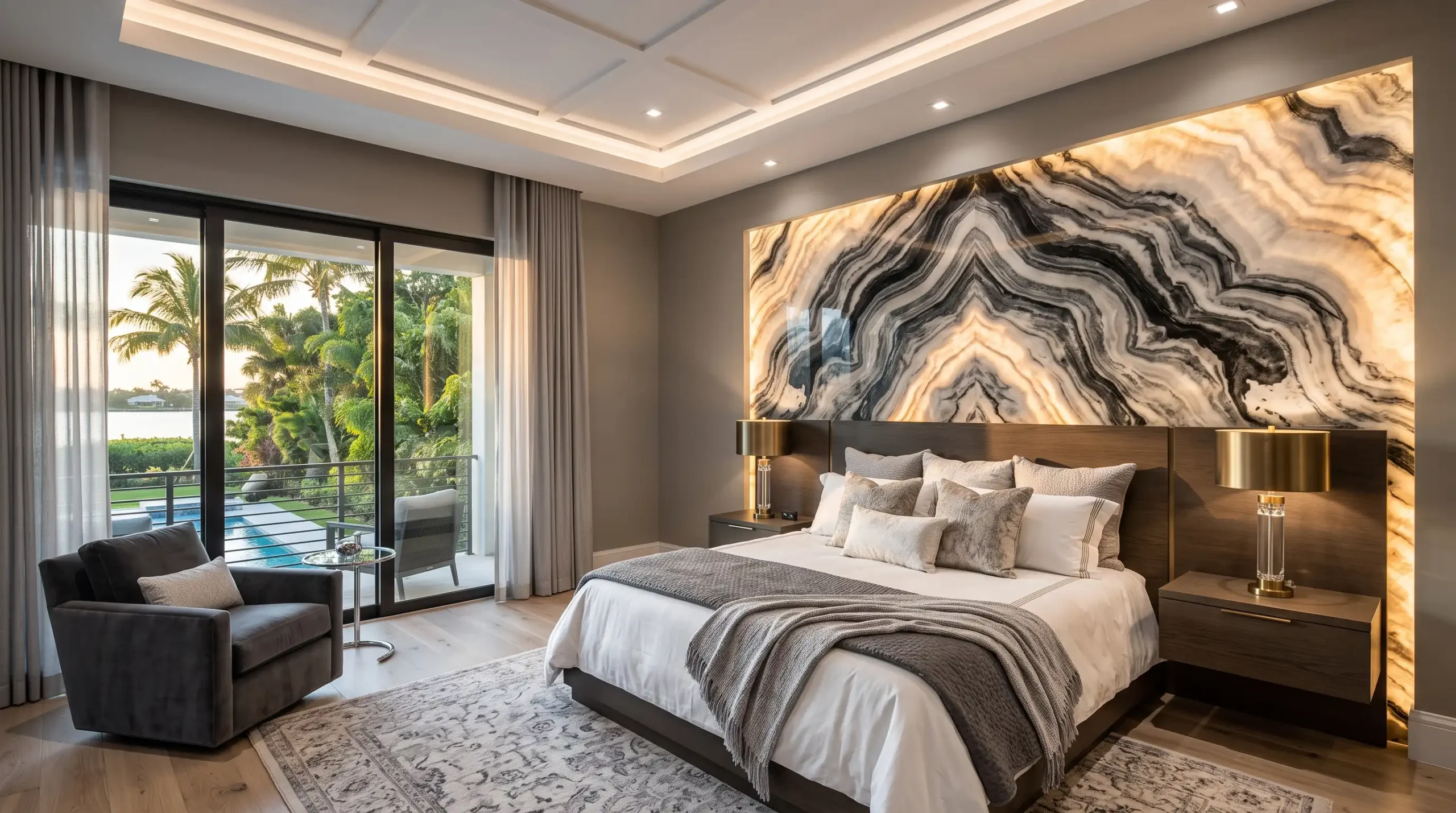 Designer Stone Panels Master Bedroom by Cutting Edge Bonita Springs (3)