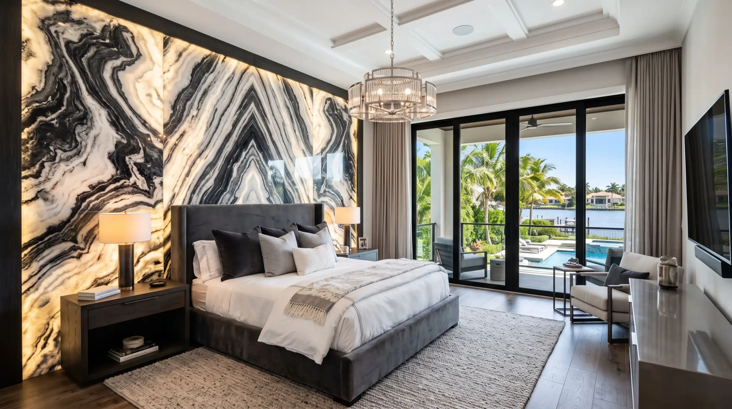 Designer Stone Panels Master Bedroom by Cutting Edge Bonita Springs (4)