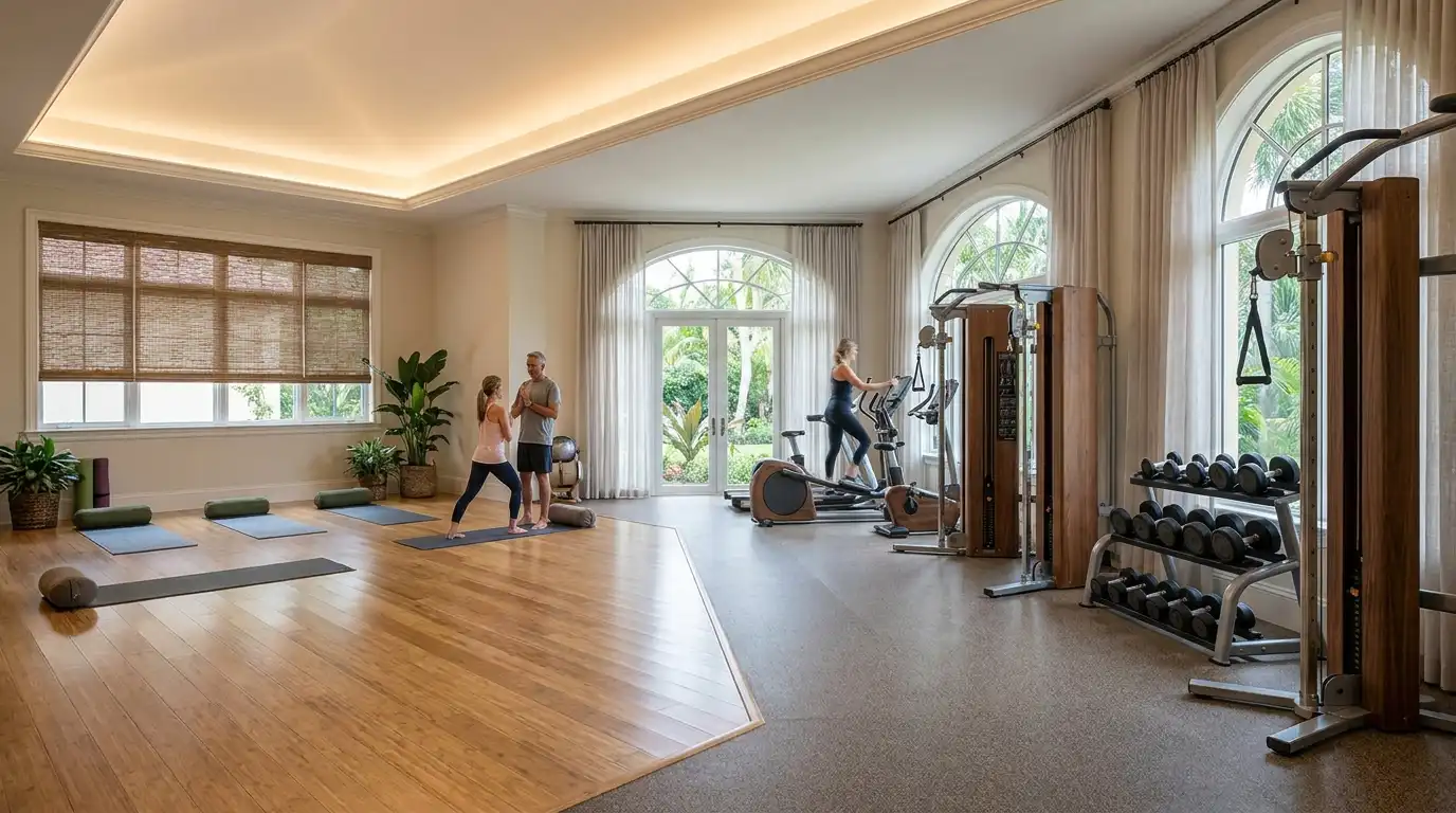 Home gym and yoga room - Bonita Springs FL